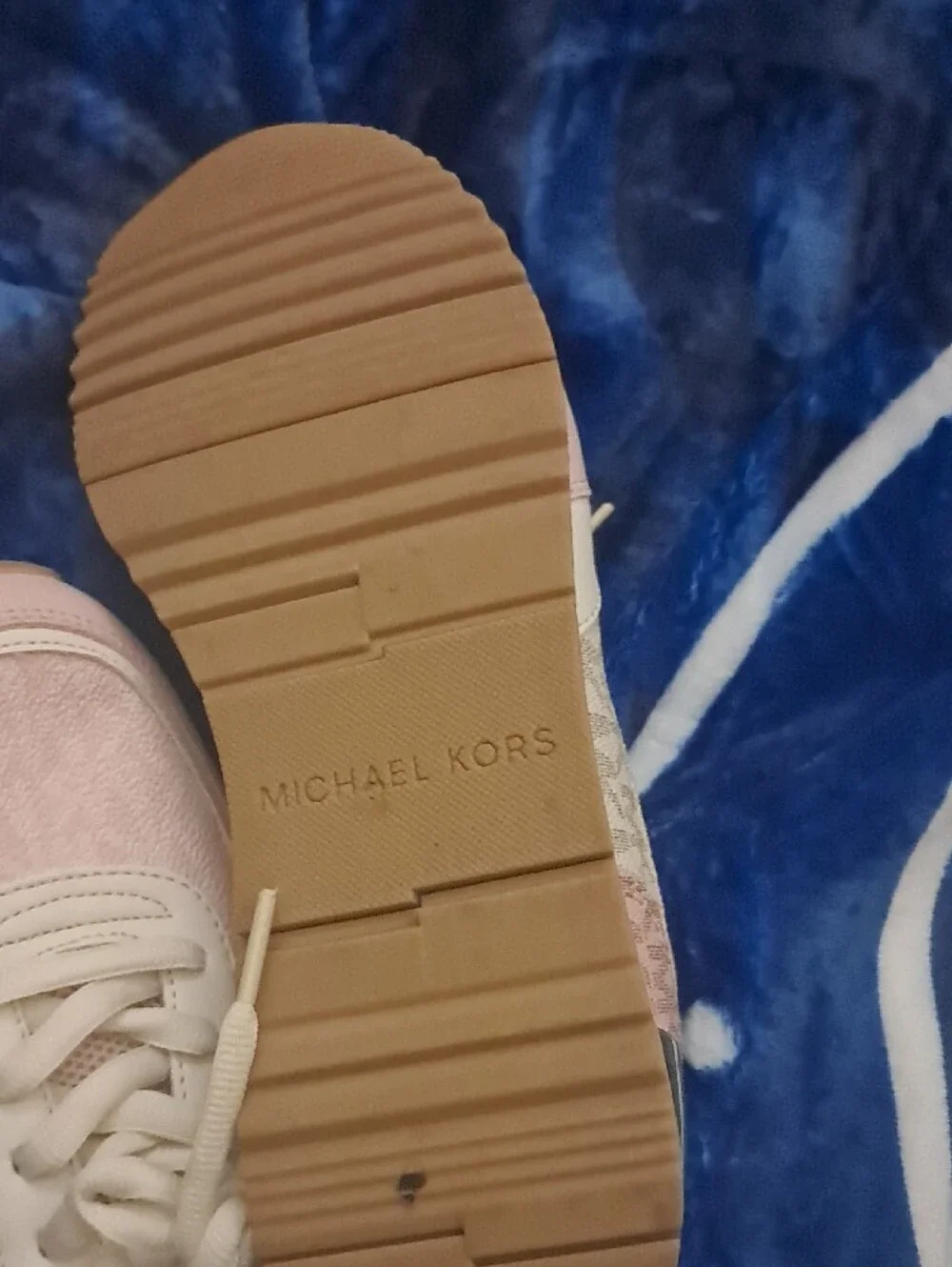 Michael Kors Kids Blush Pink Logo-Accent Lace-Up Sneakers